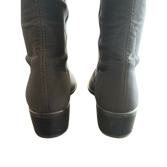 Stuart Weitzman 5050 Over The Knee Boots Pull On Grunge Leather Suede Classy 7B - Picture 9 of 10